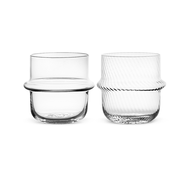 Plain and Spiral Crystal Tumblers - Set of 6 Main Image